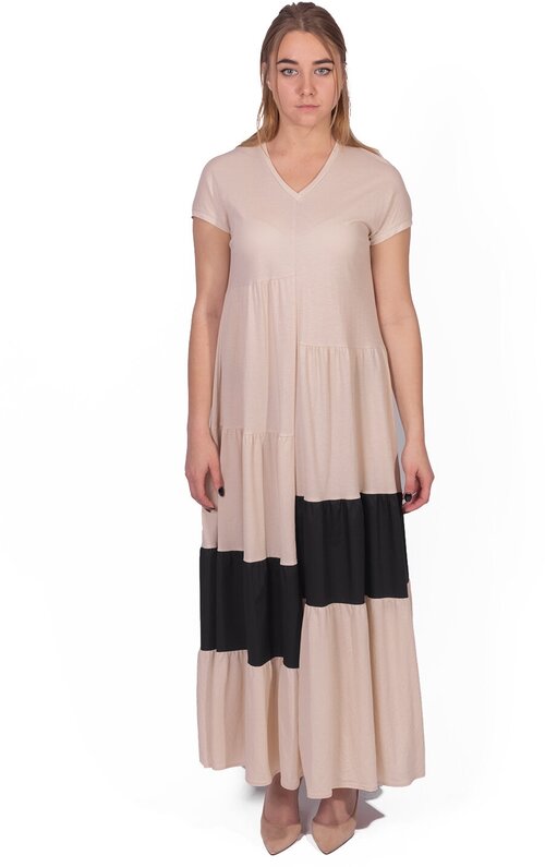 Платье Ferrante, повседневное, макси, размер 44, черный