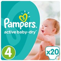 Pampers подгузники Active Baby-Dry 4 (8-14 кг) 20 шт.