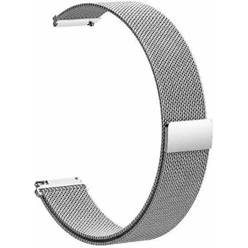 Браслет Миланская петля для Huawei Watch Fit Mini и часов с креплением 16мм (серебряный)