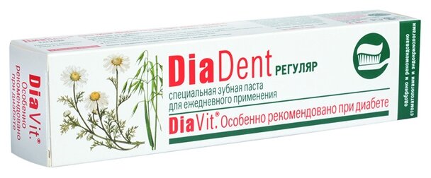 Зубная паста при диабете DiaDent ДиаДент Регуляр, 50 мл Аванта ОАО - фото №2