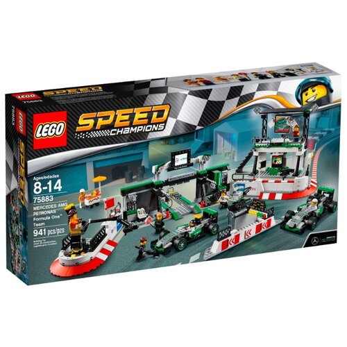 LEGO Speed Champions 75883 Команда Mercedes AMG Petronas, 941 дет.