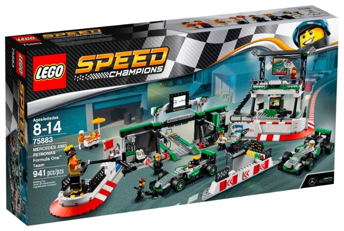 LEGO Speed Champions 75883 Команда Mercedes AMG Petronas, 941 дет.