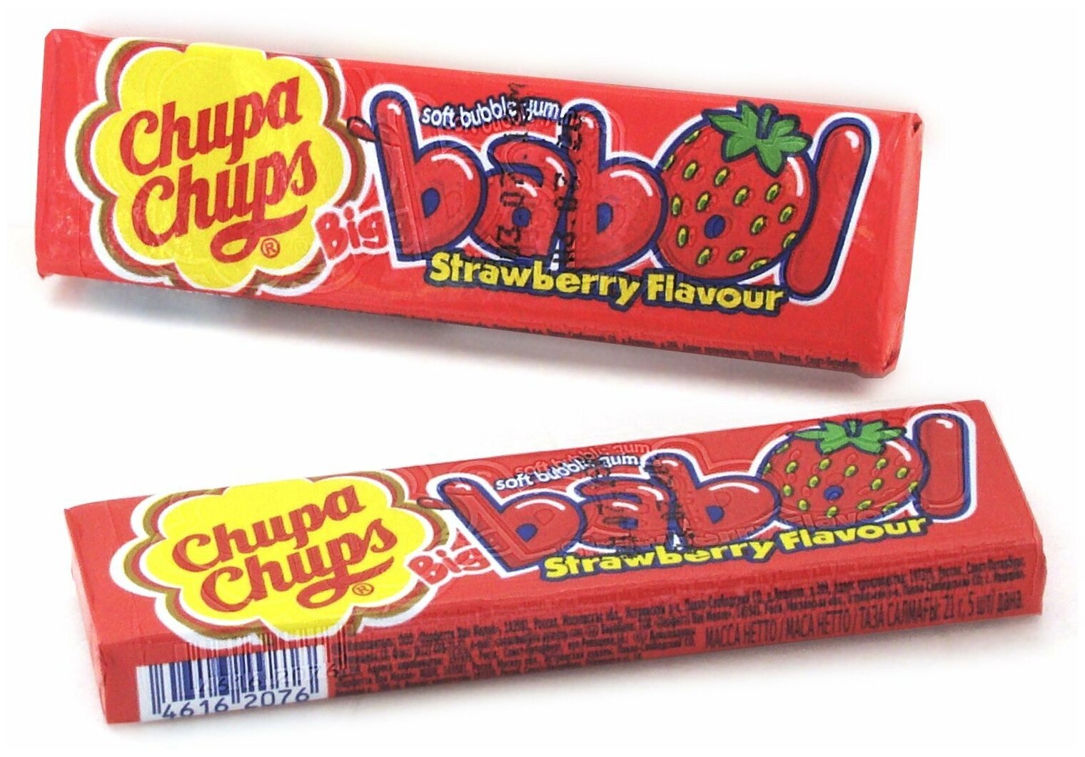 Жевательная резинка Chupa Chups Big babol со вкусом клубники, 21 г, 24 шт. в уп. - фотография № 4