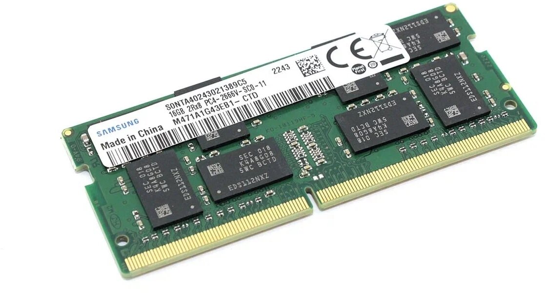 Оперативная память Samsung DDR4 2666 МГц SODIMM M471A1G43EB1-CTD