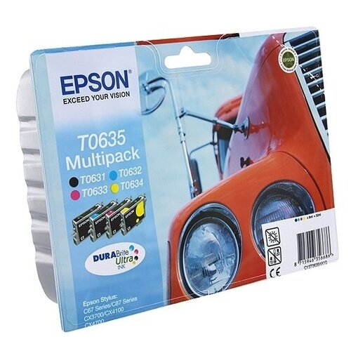 комплект картриджей epson c13t27154020 1100 стр многоцветный Комплект картриджей Epson C13T06354A10, 250 стр, многоцветный