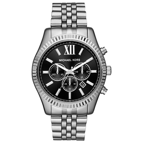 наручные часы michael kors lexington серебряный черный Наручные часы MICHAEL KORS Lexington, серебряный, черный