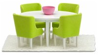 Lundby Набор мебели для столовой Смоланд (LB_60209000) салатовый/белый
