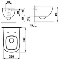 Унитаз LAUFEN Palomba 8.2080.1.000.000.1