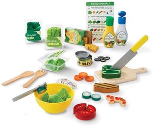 Набор продуктов с посудой Melissa & Doug Slice & Toss Salad Set 9310 разноцветный