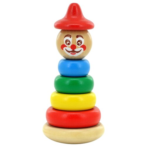 клоун пирамидка 1 Развивающая игрушка Бомик Клоун 4 816, 7 дет.