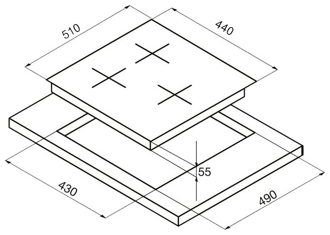 Встраивемая варочная панель Korting HK 42031 B - фотография № 6