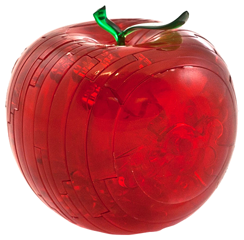 Головоломка 3D Crystal Puzzle Яблоко цвет: красный - фото №1