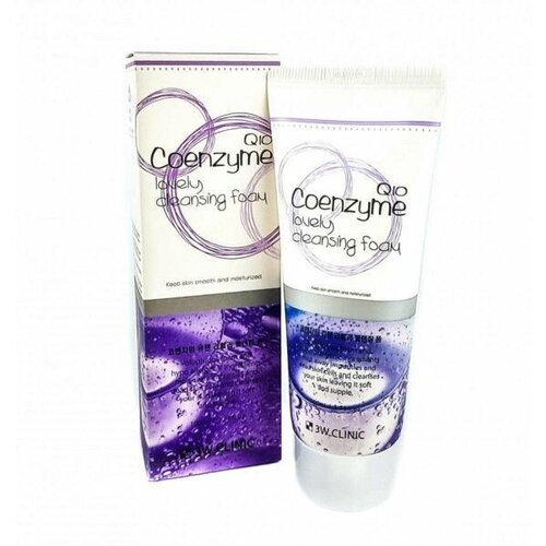 3W Clinic пенка для умывания Коэнзим Q10 Lovely Cleansing Foam Coenzyme Q10, 100 мл