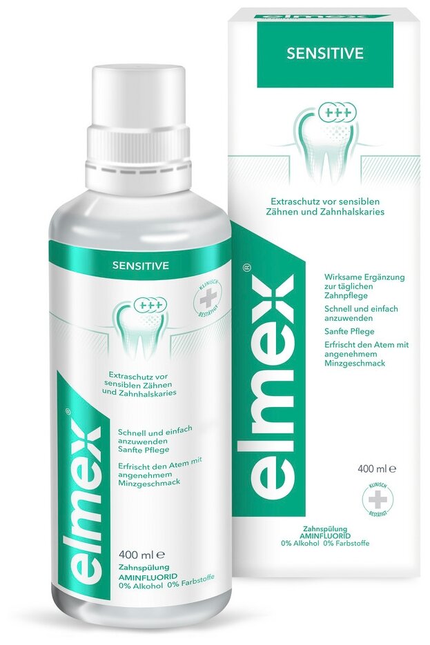 Ополаскиватель для рта Elmex Sensitive для снижения чувствительности зубов 400мл Colgate-Palmolive - фото №1
