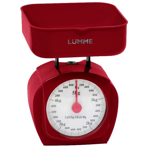 фото Кухонные весы Lumme LU-1302 красный гранат