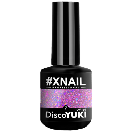 Светоотражающий гель лак XNAIL DISCO YUKI с хлопьями юки, 15 мл, №07