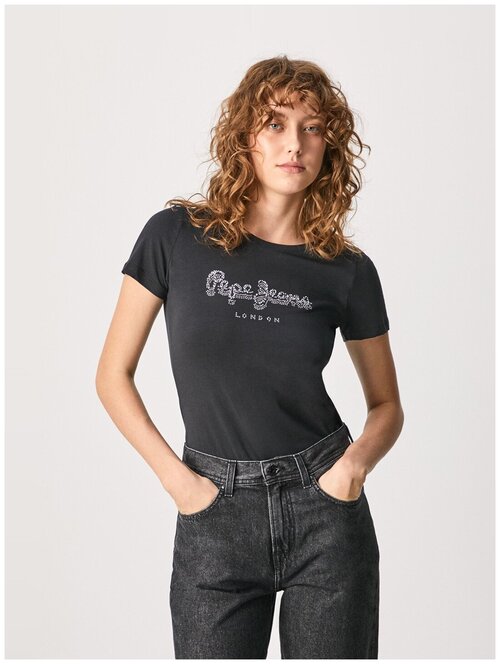 футболка для женщин, Pepe Jeans London, модель: PL504434, цвет: белый, размер: XL