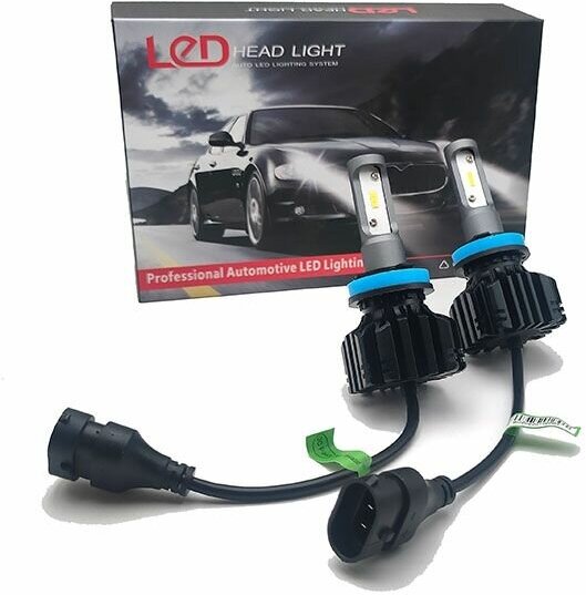 Лампа светодиодная LED HEAD LIGHT 36W. 4500 Lm. 12V 24V. 6000К 5S H11 / H8 / H9. Для ближнего и дальнего света / Комплект 2шт.