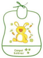 Canpol Babies Нагрудник Soft Plastic bib, 1 шт , расцветка: зеленый