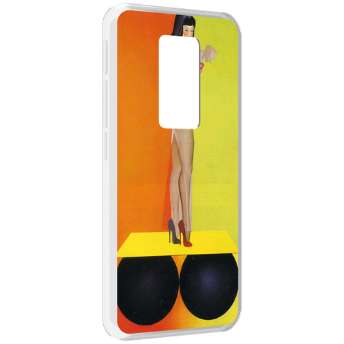 Чехол MyPads девушка на шарах женский для Motorola Defy 2021 задняя-панель-накладка-бампер