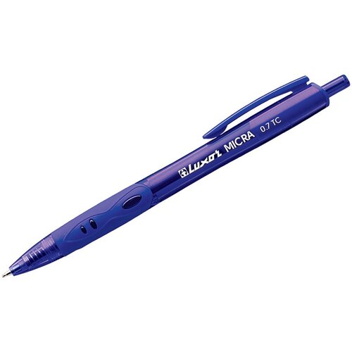 1782 Ручка шариковая автоматическая Luxor Micra синяя, 0,7мм, грип