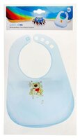 Canpol Babies Нагрудник Colourful plastic bib, 1 шт , расцветка: розовый медведь