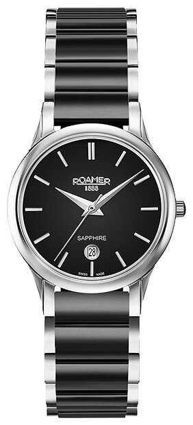 Наручные часы Roamer, черный, серебряный