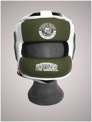 Боксерский Бамперный Шлем из натуральной кожи REVANSH PRO WHITE KHAKI L