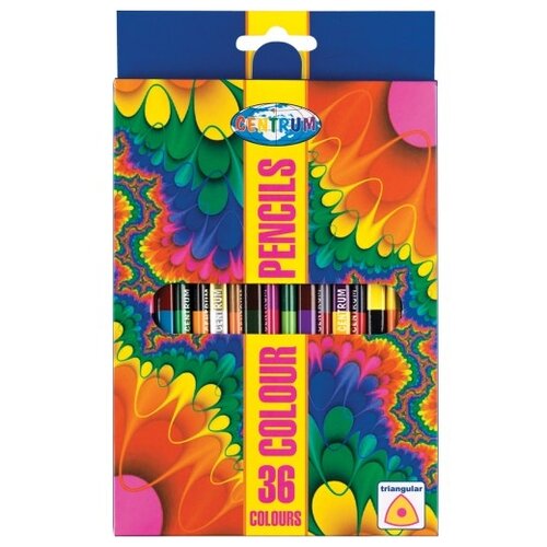CENTRUM Цветные карандаши двусторонние 18 шт, 36 цветов (88018) мультиколор