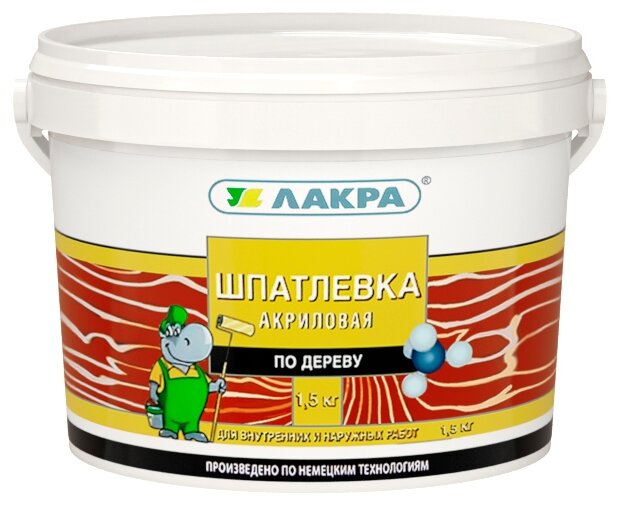 шпатлевка по дереву лакра 1,5кг сосна - фото №1
