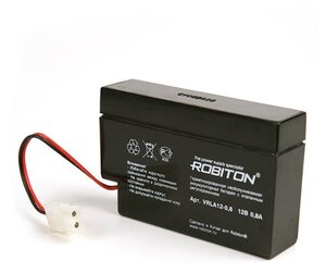Robiton Аккумуляторная батарея Robiton VRLA 12В 0,8Aч (VRLA12-0.8)
