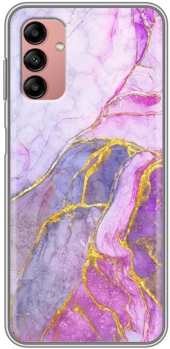 Дизайнерский силиконовый чехол для Гэлакси А04с / Samsung Galaxy A04s Мрамор розовый