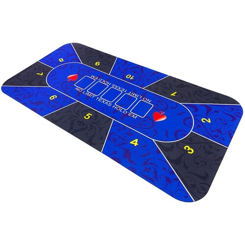 Сукно для игры в покер 60 × 120 см, синий/черный