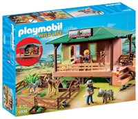 Набор с элементами конструктора Playmobil Wild Life 6936 Станция рейнджеров с зоной для животных