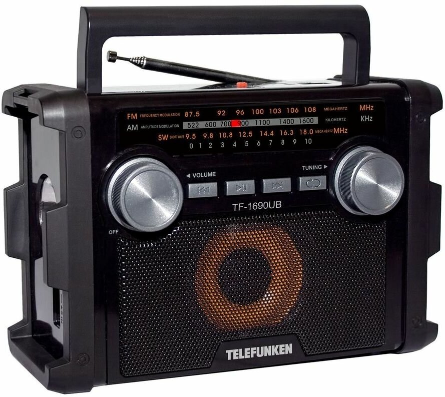 Радиоприемник Telefunken TF-1690UB, черный