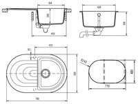 Врезная кухонная мойка 79 см TEKA Perla 45 B-TG белый