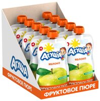 Пюре Агуша яблоко (с 4 месяцев) 90 г, 10 шт