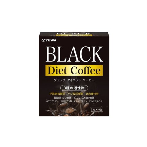 Черный кофе DIET для контроля веса с тремя видами активированного угля и лактобактериями (16 шт.*3 гр.)