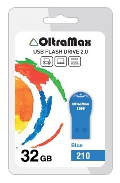 Флешка OltraMax 210 32 ГБ, blue