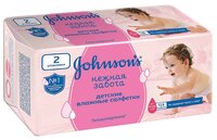 Влажные салфетки Johnson's Baby Нежная забота запасной блок 64 шт.