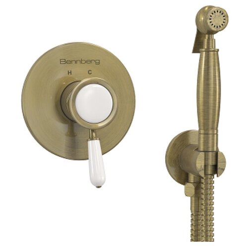 Смеситель с гигиеническим душем встраиваемый Bennberg 18K818 Bronze