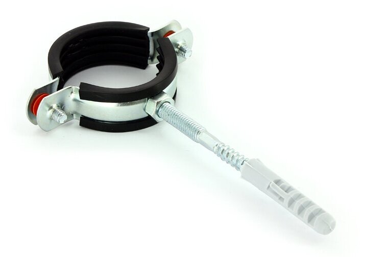 фото Хомут мет. с резиновым уплотнителем, шпилькой и дюбелем, 1/2" (20-24), Uni-Fitt 850U2800 lnd