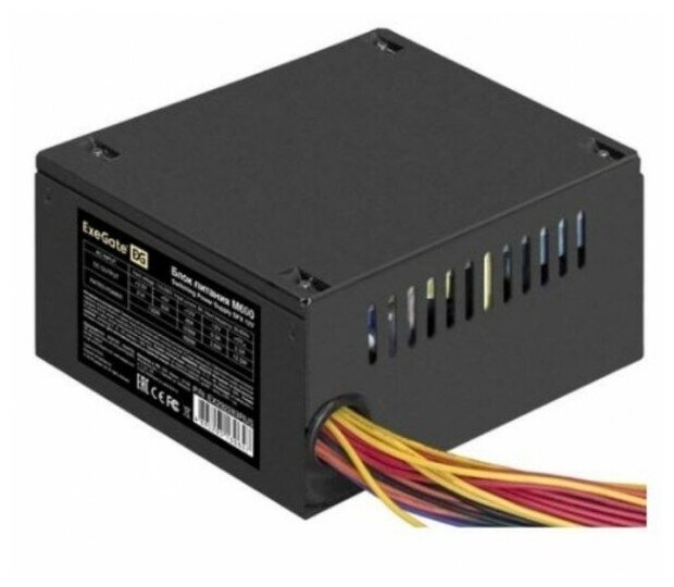 Блок питания 600W ExeGate M600 (SFX, APFC, КПД 87% (80 PLUS Silver), 8cm fan, 24pin, 4+4pin, 3xSATA,