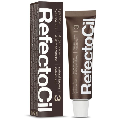 RefectoCil Краска для ресниц и бровей, 15 мл, 3, natural brown, 15 мл, 25 г, 1 уп. refectocil краска для бровей 3 1 светло коричневая 15 мл