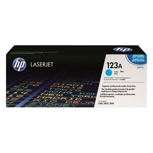 Картридж HP Q3971A, 2000 стр, голубой картридж hp 123a q3971a голубой для hp color laserjet 2550 2820 2830 2840