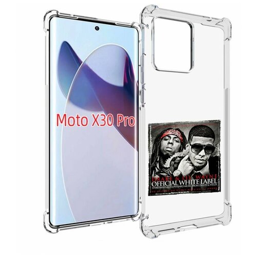 Чехол MyPads Drake - Official White Label для Motorola Moto X30 Pro задняя-панель-накладка-бампер