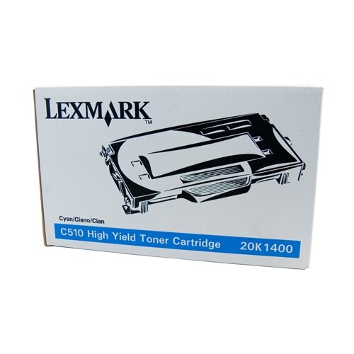 Картридж Lexmark 20K1400, 6600 стр, голубой картридж lexmark 20k1402 для c510 жёлтый 6600 стр