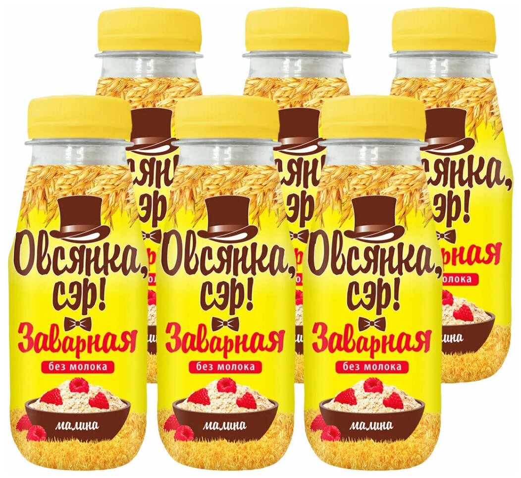 Напиток овсяный заварной "Овсянка, сэр!" малина, 250 гр (6 шт. в наборе)