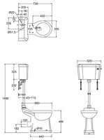 Унитаз Burlington P12+C1+T33 CHR