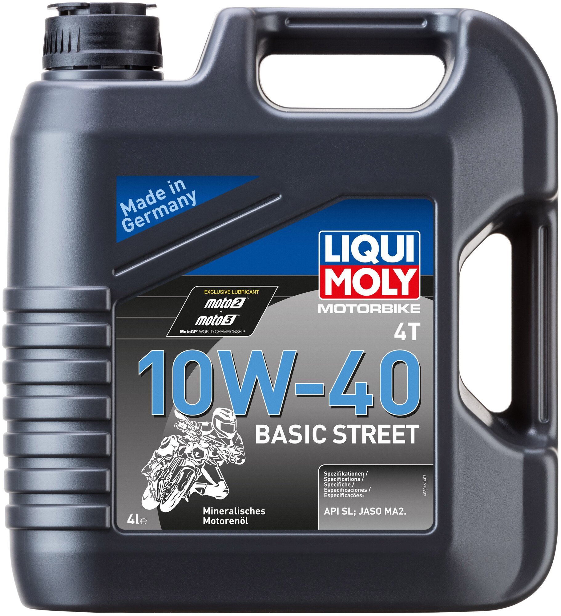 3046 LiquiMoly Минеральное моторное масло для 4-тактных мотоциклов Motorbike 4T 10W-40 4л